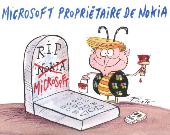 Dessin: Microsoft finalise le rachat de Nokia